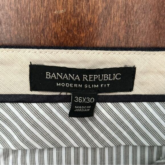 Banana Republic Modern Slim Fit Men’s Wool Pants, Dark Steely Blue, Size 36x30 - Picture 11 of 12